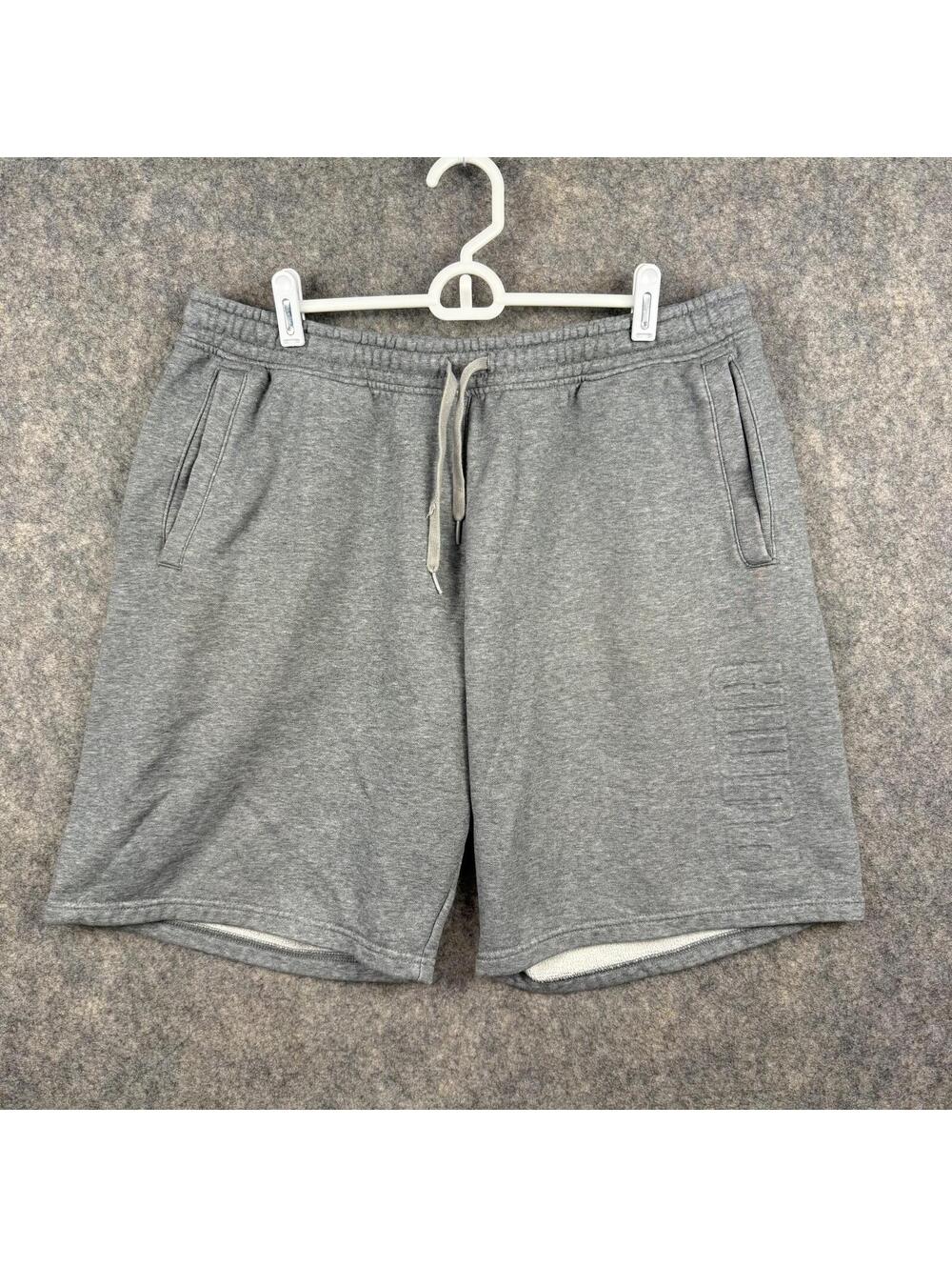 PUMA Sweatshirt Shorts Pockets Drawstring Heather Gray Men XL 9” Workout Gym 520